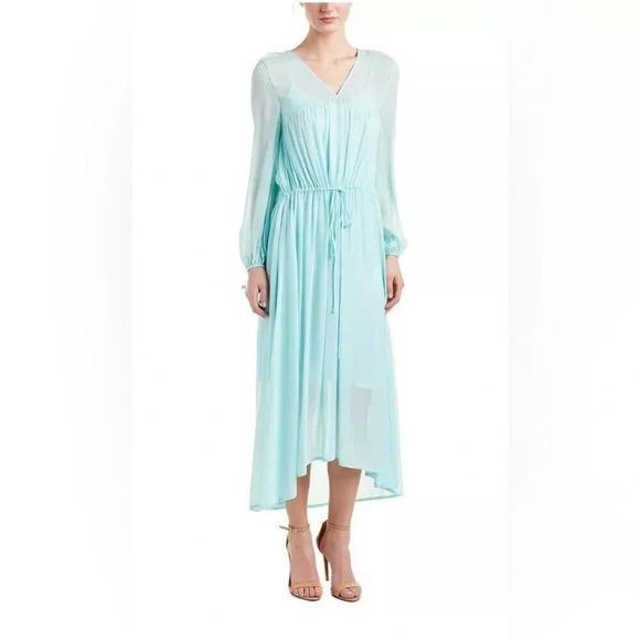 Maje Rutabaga Menthe Chiffon Maxi dress, size “2”  (6/8 fits large) - Picture 1 of 14